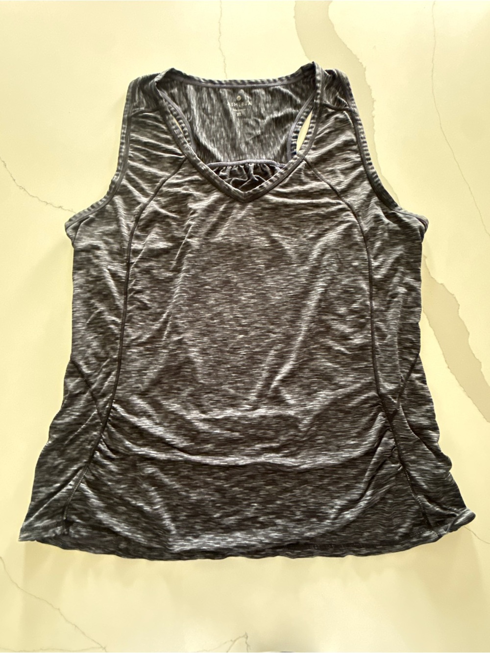 Athleta V-Neck Racerback Tank Top 🤍 Grey Space | Size XL